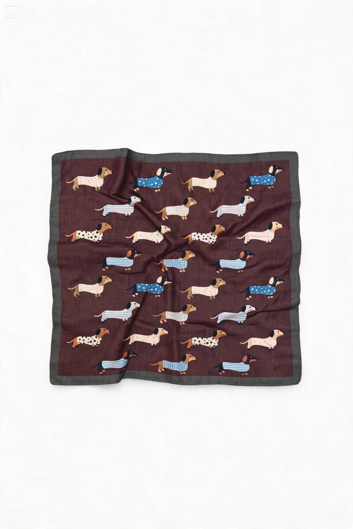 Dog-Print Square Scarf wholesale - image 8