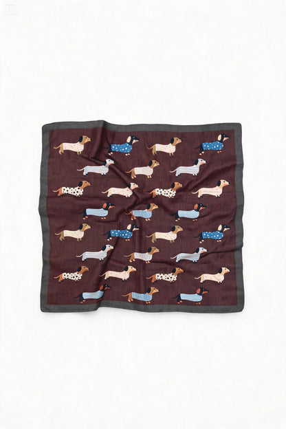 Dog-Print Square Scarf wholesale - image 8