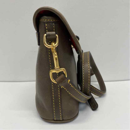 Dooney & Bourke Florentine Dottie Taupe Leather Solid Crossbody Handbag