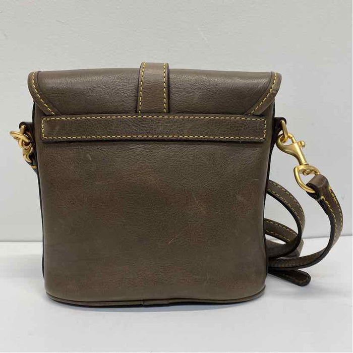Dooney & Bourke Florentine Dottie Taupe Leather Solid Crossbody Handbag