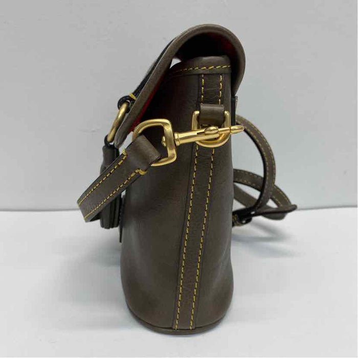 Dooney & Bourke Florentine Dottie Taupe Leather Solid Crossbody Handbag