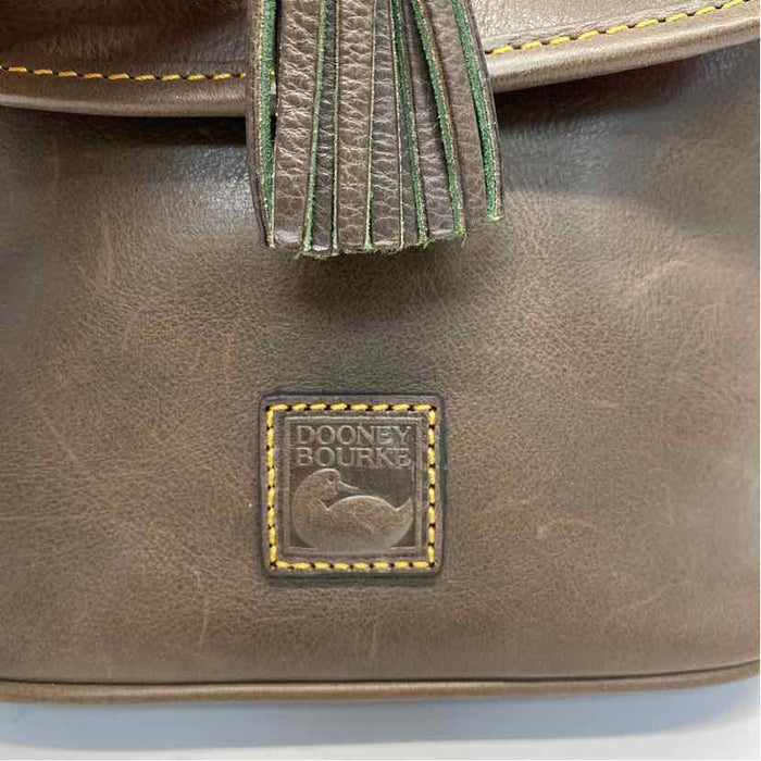 Dooney & Bourke Florentine Dottie Taupe Leather Solid Crossbody Handbag