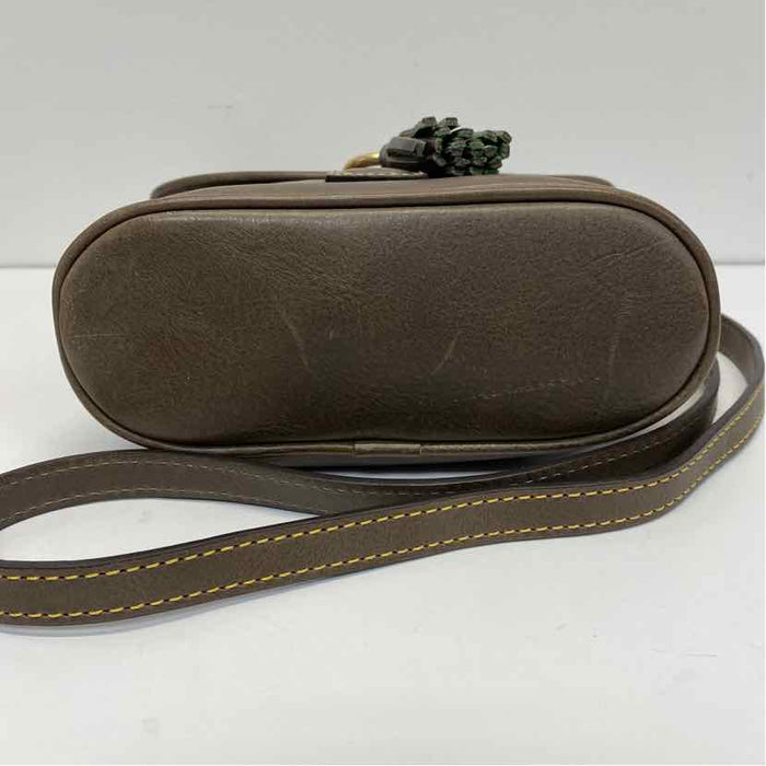 Dooney & Bourke Florentine Dottie Taupe Leather Solid Crossbody Handbag