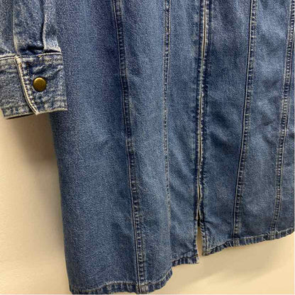 Eddie Bauer Size 2x Women's Blue Washed Shirt Dress