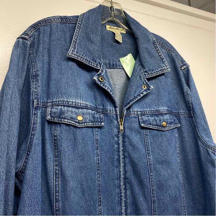 Eddie Bauer Size 2x Women's Blue Washed Shirt Dress