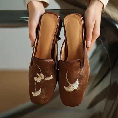 Eleanor Velvet Mules