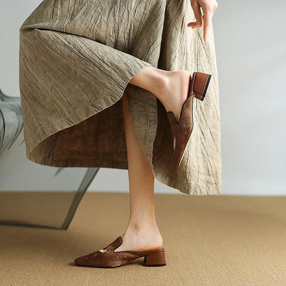 Eleanor Velvet Mules