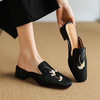Eleanor Velvet Mules