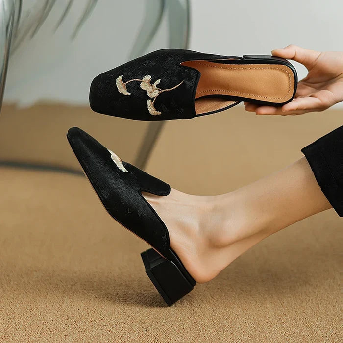 Eleanor Velvet Mules