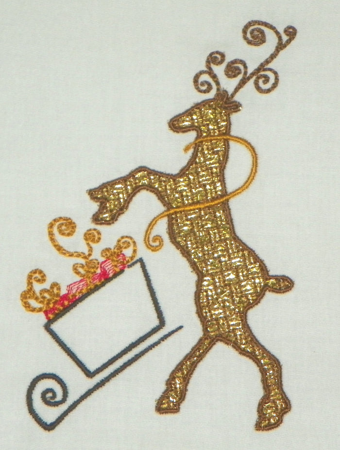 Elegant Christmas Deer-NLS [5x7] 11757 Machine Embroidery Designs