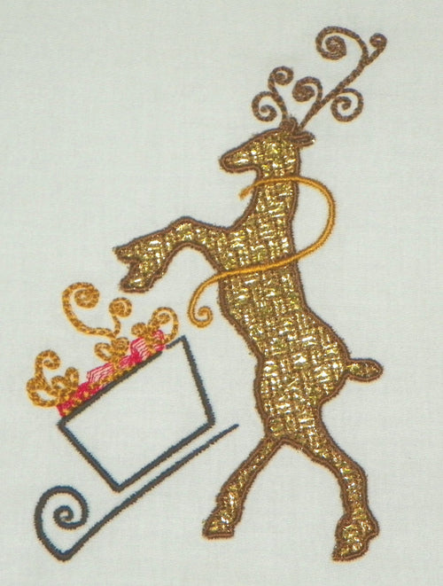 Elegant Christmas Deer-NLS [5x7] 11757 Machine Embroidery Designs