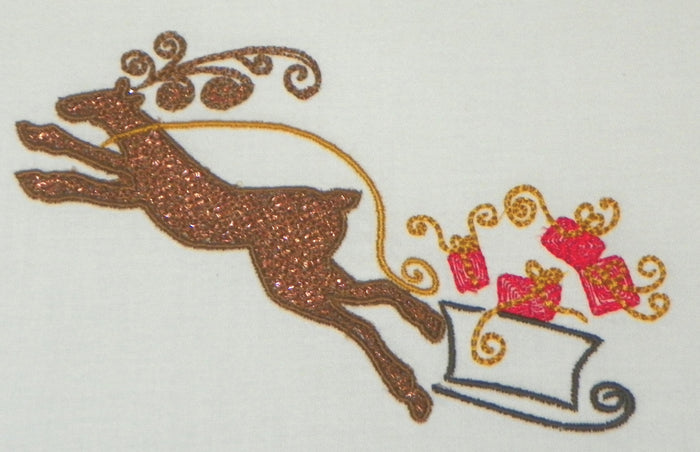 Elegant Christmas Deer-NLS [5x7] 11757 Machine Embroidery Designs