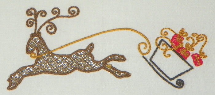 Elegant Christmas Deer-NLS [5x7] 11757 Machine Embroidery Designs