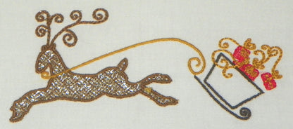 Elegant Christmas Deer-NLS [5x7] 11757 Machine Embroidery Designs