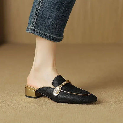 Eliza Satin Mules