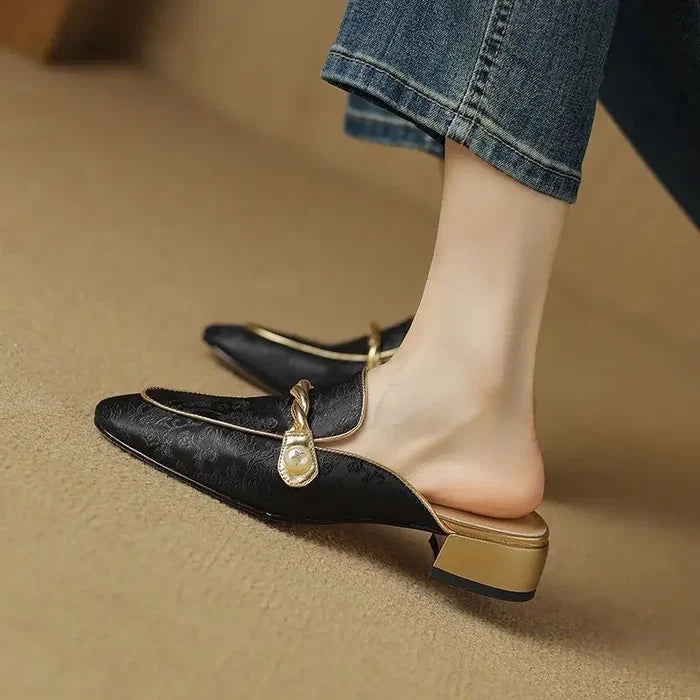 Eliza Satin Mules