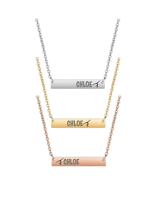 Engraved Bar Pendant - Gymnast