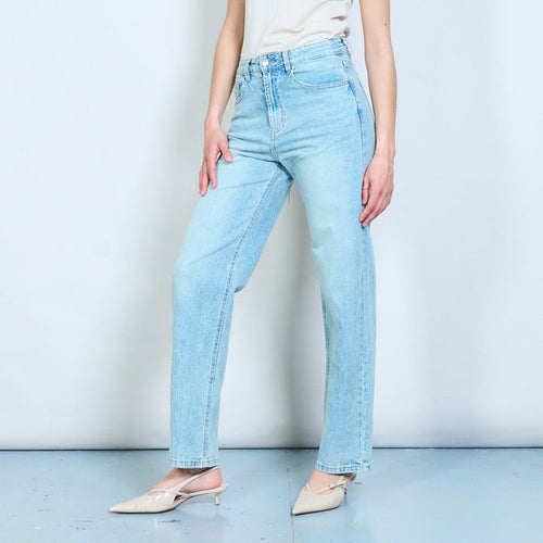 Essential straight-leg denim jeans with classic five-pocket design wholesale