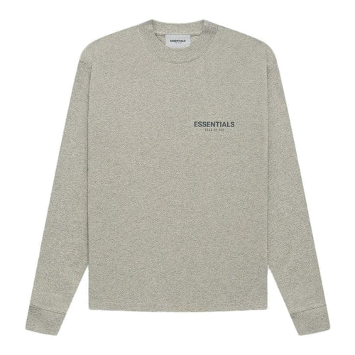 Fear of God Essentials Long Sleeve T-shirt Dark Heather Oatmeal - Supra Sneakers