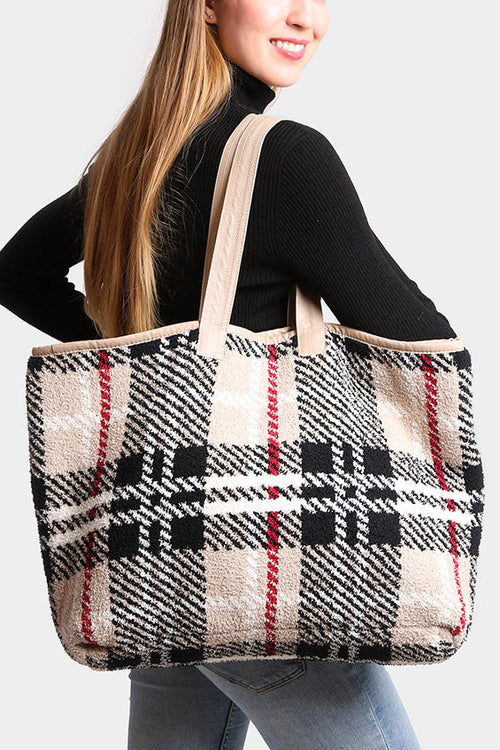 Fall Plaid Tote Bag