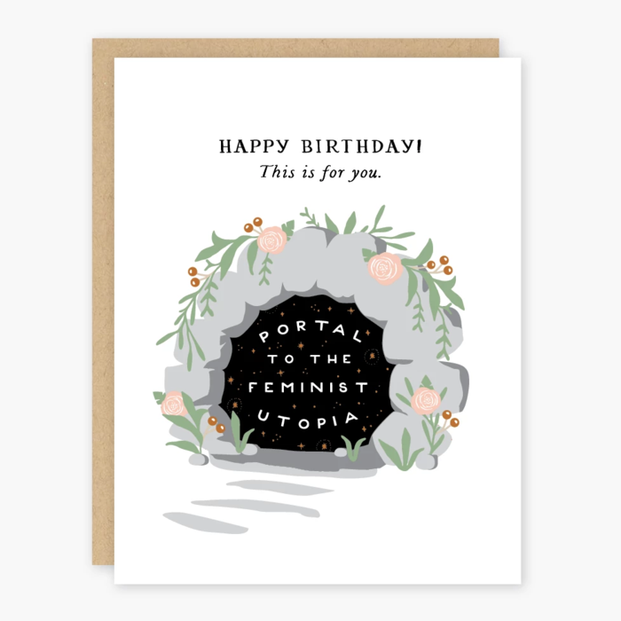 Feminine Utopia Portal - Birthday Card