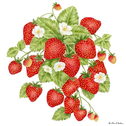 Flour Sack Towel - Strawberries