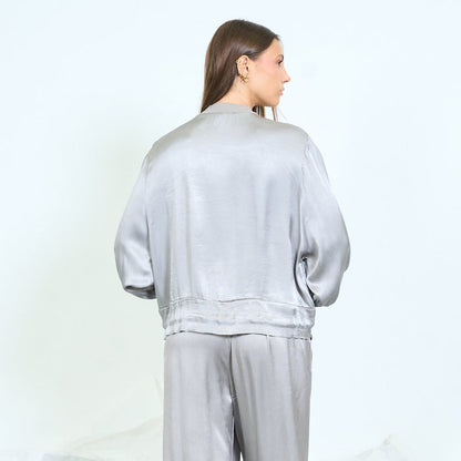 Fluid zip bomber jacket wholesale