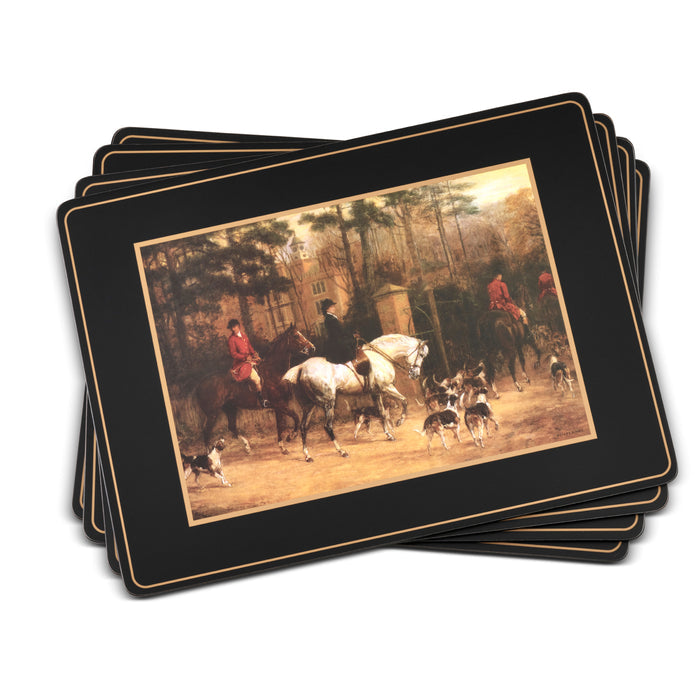 Foxhunting Hardback Placemats - Set of 4