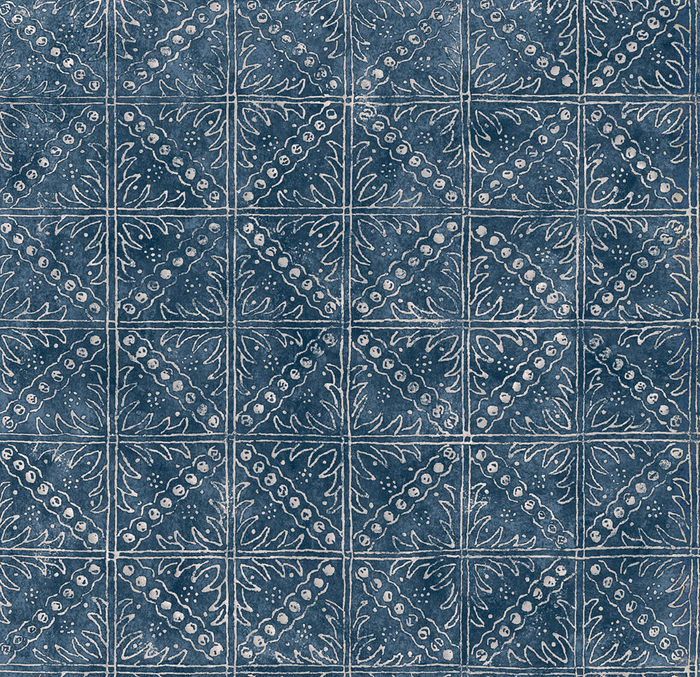 Garden Path Fabric in Indigo