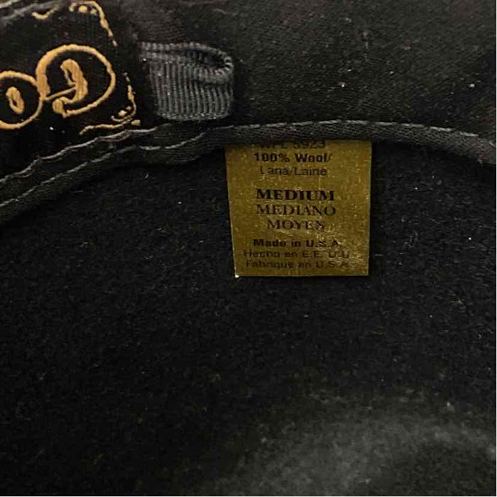 Goorin Bros Black Wool Solid Fedora Hat