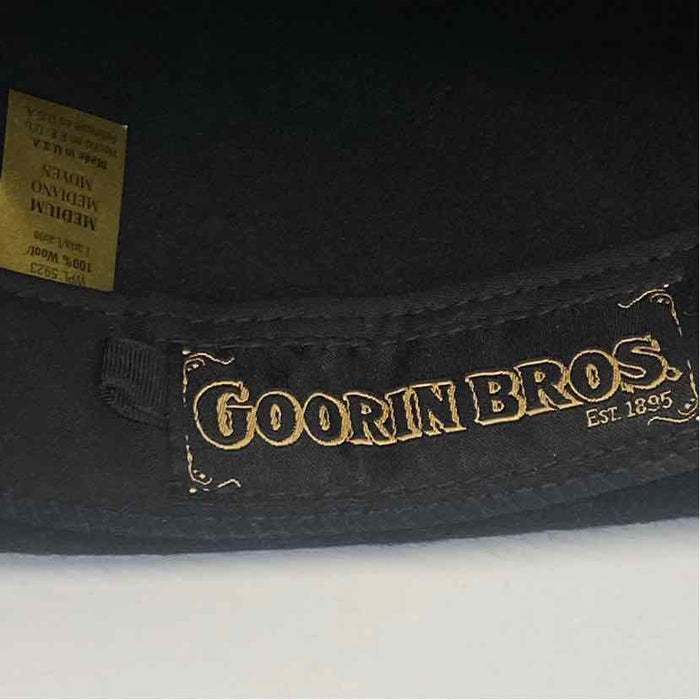 Goorin Bros Black Wool Solid Fedora Hat