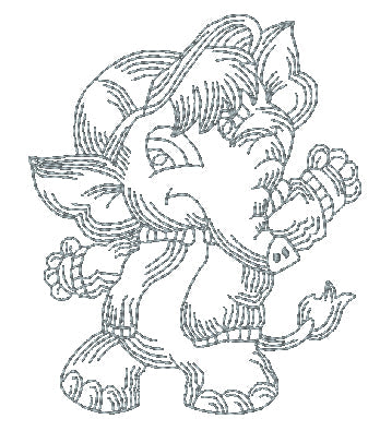 Greywork Elephants with Attitude [4x4] 11173 Machine Embroidery Designs