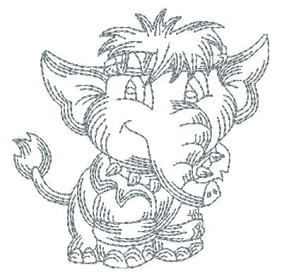 Greywork Elephants with Attitude [4x4] 11173 Machine Embroidery Designs
