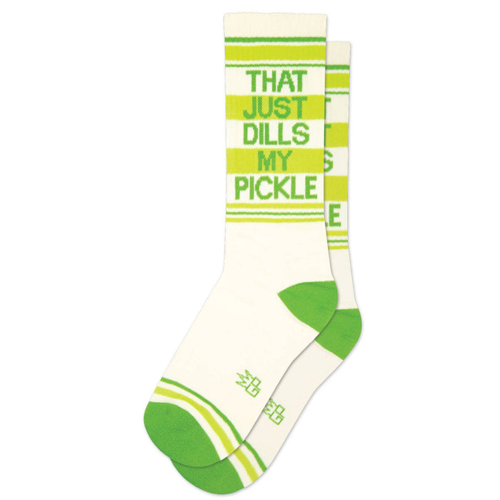 Gumball Poodle Gym Socks 'That Just Dills My Pickle'