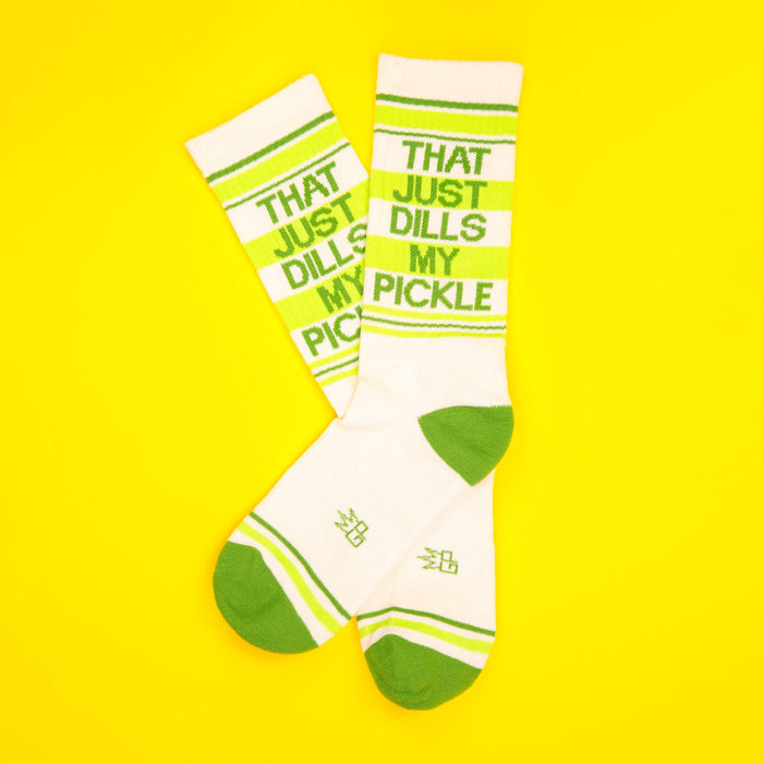Gumball Poodle Gym Socks 'That Just Dills My Pickle'