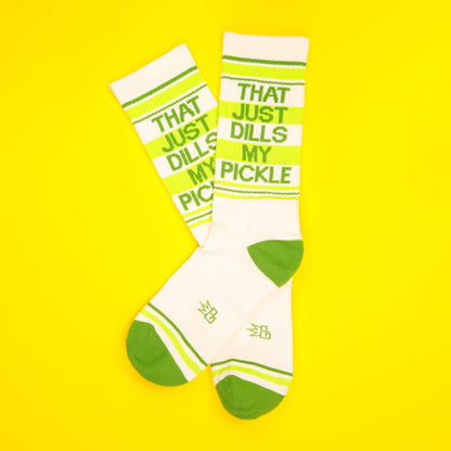 Gumball Poodle Gym Socks 'That Just Dills My Pickle'