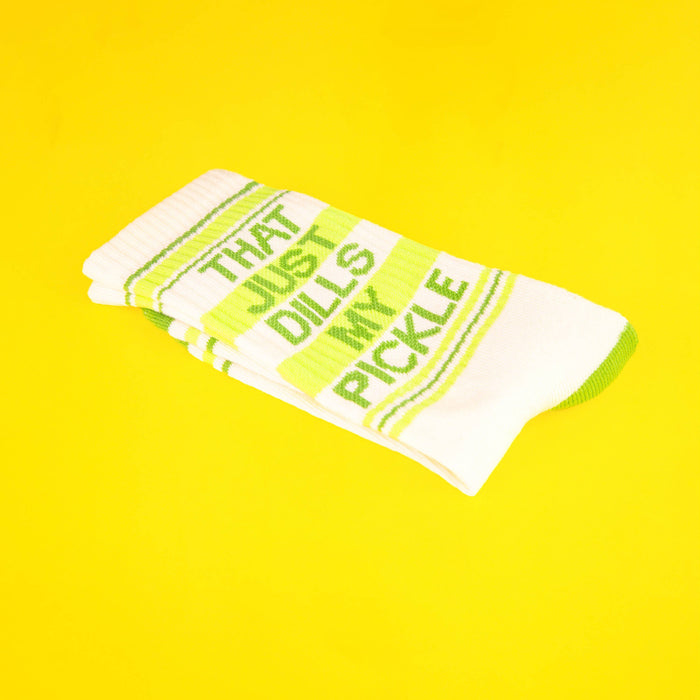 Gumball Poodle Gym Socks 'That Just Dills My Pickle'