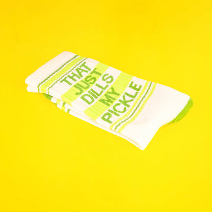 Gumball Poodle Gym Socks 'That Just Dills My Pickle'