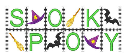 Halloween Word Blocks {4x4 & 5x7] 11282 Machine Embroidery Designs