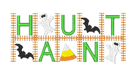 Halloween Word Blocks {4x4 & 5x7] 11282 Machine Embroidery Designs