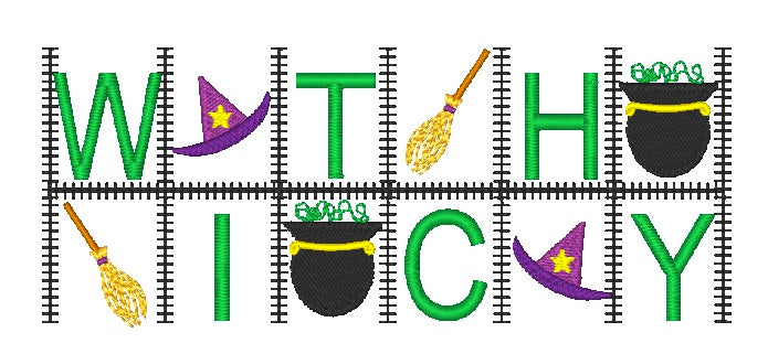 Halloween Word Blocks {4x4 & 5x7] 11282 Machine Embroidery Designs