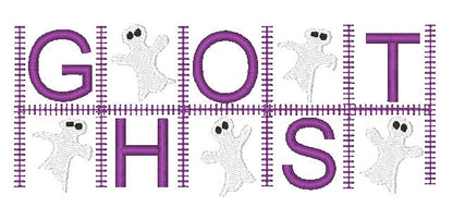 Halloween Word Blocks {4x4 & 5x7] 11282 Machine Embroidery Designs