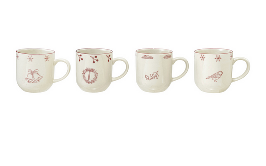 Hand-Stamped Stoneware Mug