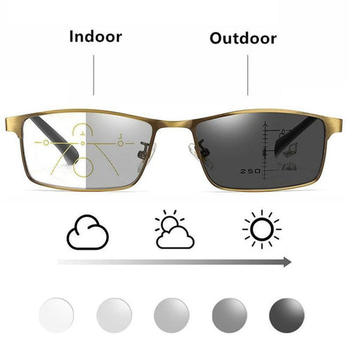 High Quality Photochromic Reading Glasses Men Progressive Anti-Blue Ray - foxberryparkproducts