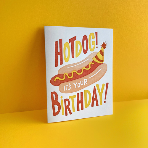 Hot Dog Birthday Greeting Card