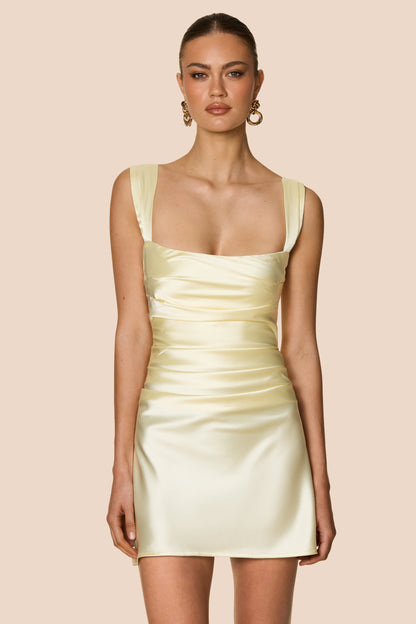 Nookie Dream Mini Dress - Lemon