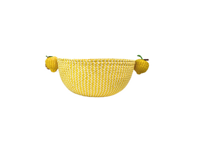 Iraca Raffia Lemon Weaved Basket