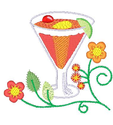 Jacobean Drink Time [4x4] 11544 Machine Embroidery Designs