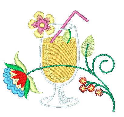 Jacobean Drink Time [4x4] 11544 Machine Embroidery Designs