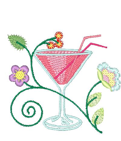 Jacobean Drink Time [4x4] 11544 Machine Embroidery Designs